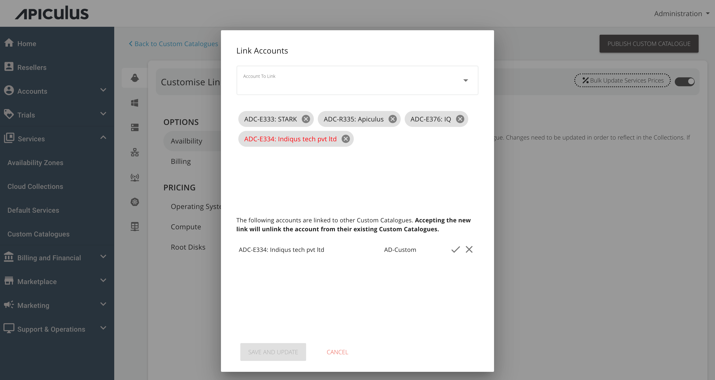 Assigning Custom Catalogues to Customers